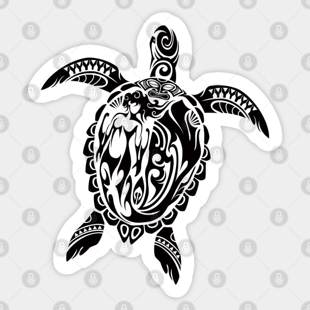 Tribal Honu Sticker by TurkeysDesign